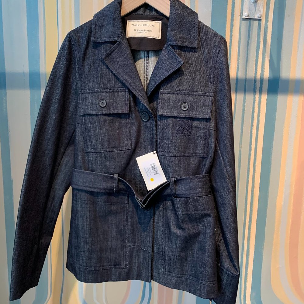 Maison Kitsune Denim Safari Jacket - Picture 2 of 3